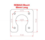 NEMA23 Economy Solid Stepper Motor Mount 50mm- 3pc Set