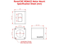 NEMA23 Solid Stepper Motor Mount - 3pc Set