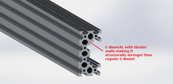 C-BeamXL Aluminum Extrusion 40x80mm - 1500mm Length