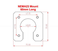 NEMA23 Economy Solid Stepper Motor Mount 50mm- 3pc Set